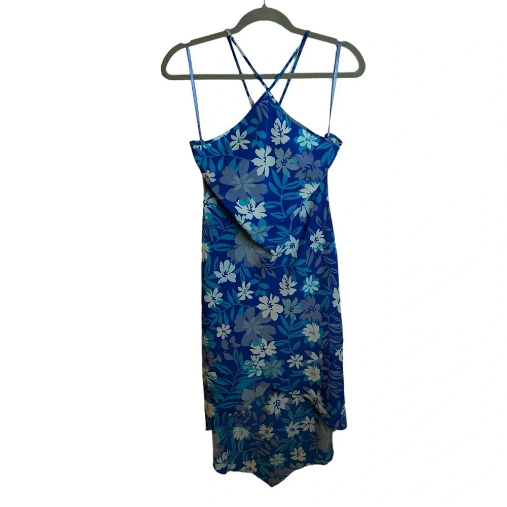 EXPRESS VINTAGE Y2K HAWAAIAN HI LOW HALTER DRESS